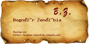 Bognár Zenóbia névjegykártya